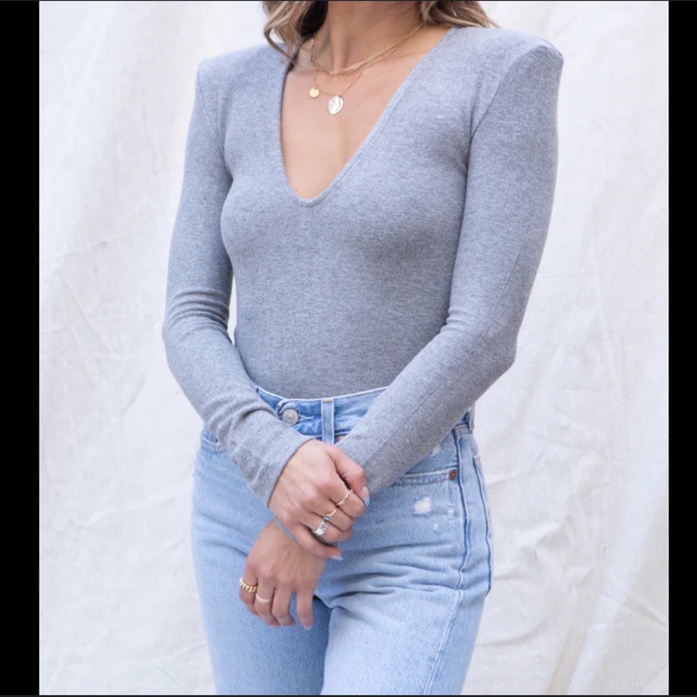 Zara Silver Long Sleeves Bodysuit - Picture 2 of 11